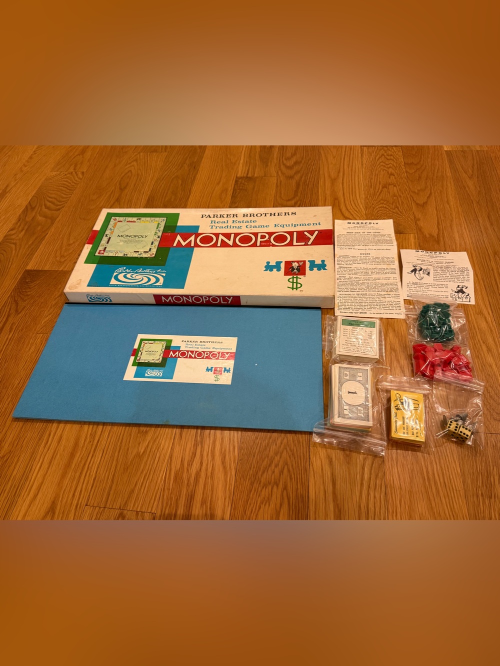 Vintage Monopoly Board Game 1961 Parker Brothers Incomplete